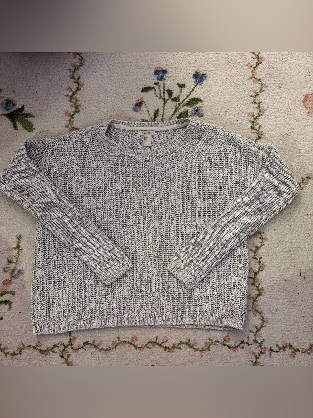 Forever 21 Gray Marled Crewneck Sweater